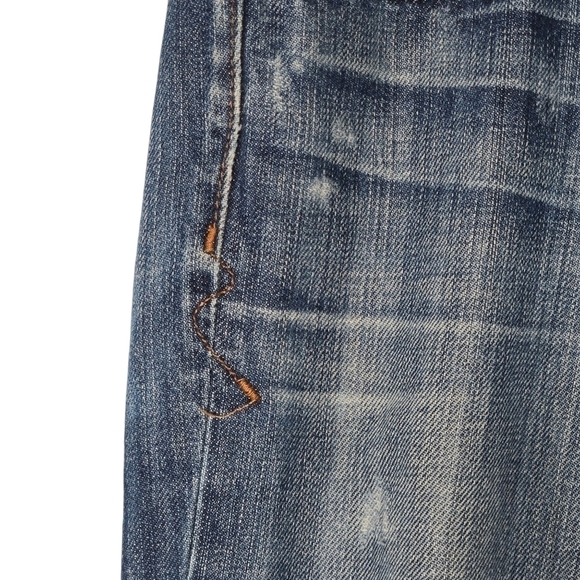 RUEHL NO. 925 Womens Dark Wash Distressed Denim Jeans Size 28x31 - Picture 4 of 11